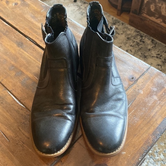 Florsheim Black Leather Belfast Buckle Strap Chelsea Ankle Boots Size 9 - Picture 5 of 13